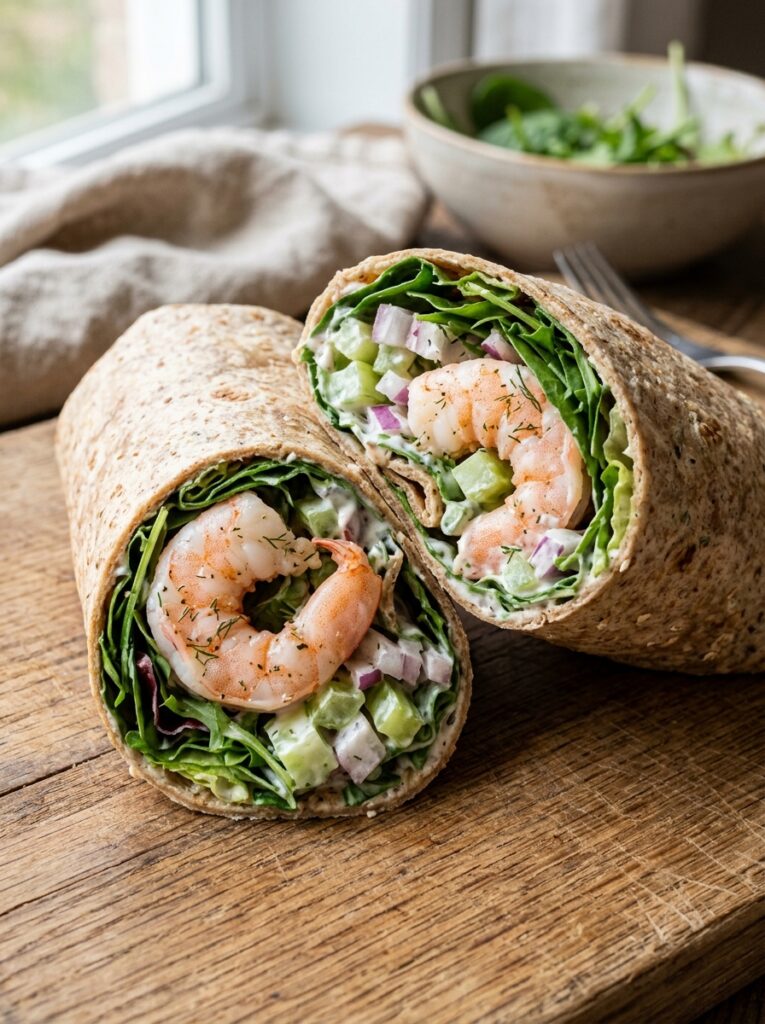 high protein shrimp salad wrap 12 Shrimp salad wrap recipe 202605091830
