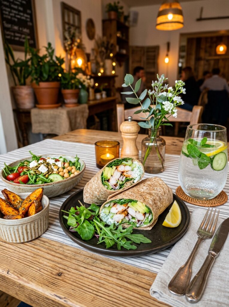 high protein shrimp salad wrap 15 Shrimp salad wrap with side 202605091830