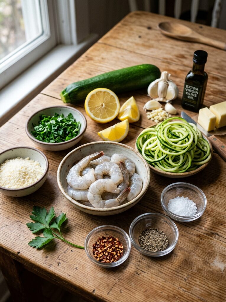 High Protein Shrimp Scampi Zoodles: A Healthy, Low-Carb Dinner Recipe 13 Shrimp scampi zoodles ingredient… 202605311512