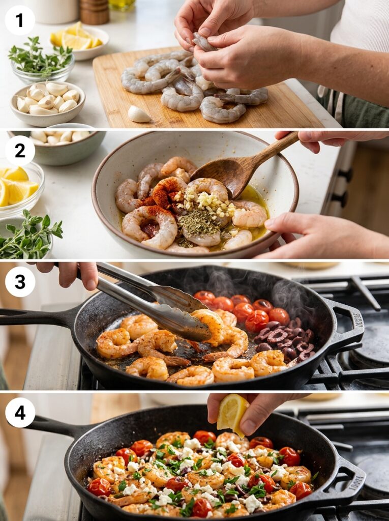 High Protein Mediterranean Shrimp Skillet 14 Shrimp skillet cooking process 202605311449
