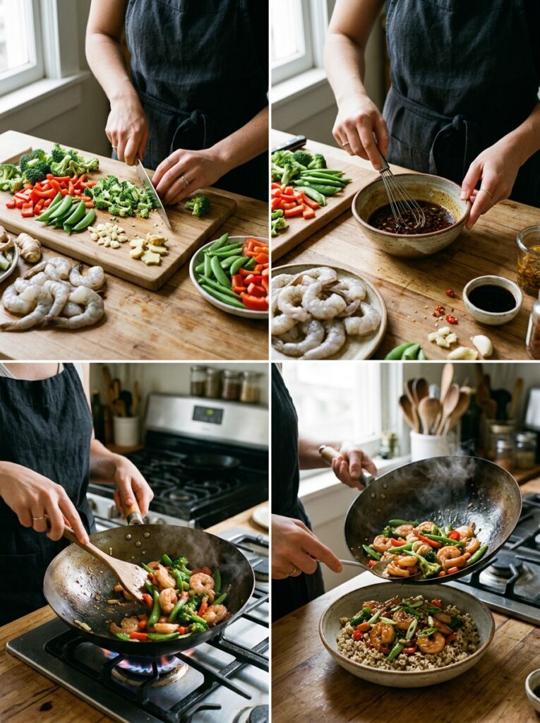 High Protein Shrimp Stir Fry: Easy Recipe 14 Shrimp stir fry cooking process 202605181615