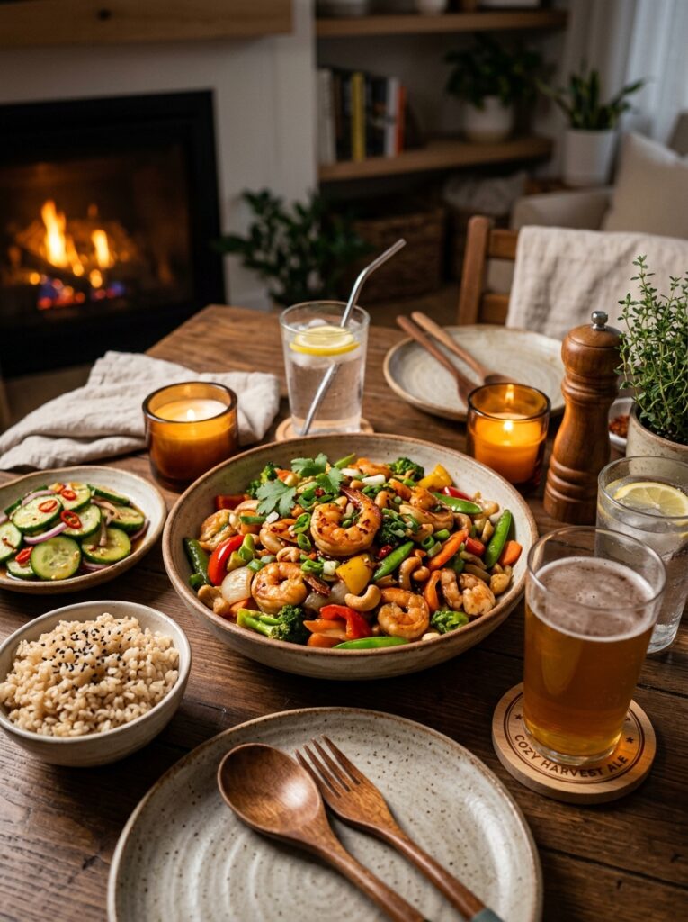 High Protein Shrimp Stir Fry: Easy Recipe 15 Shrimp stir fry with side 202605181612