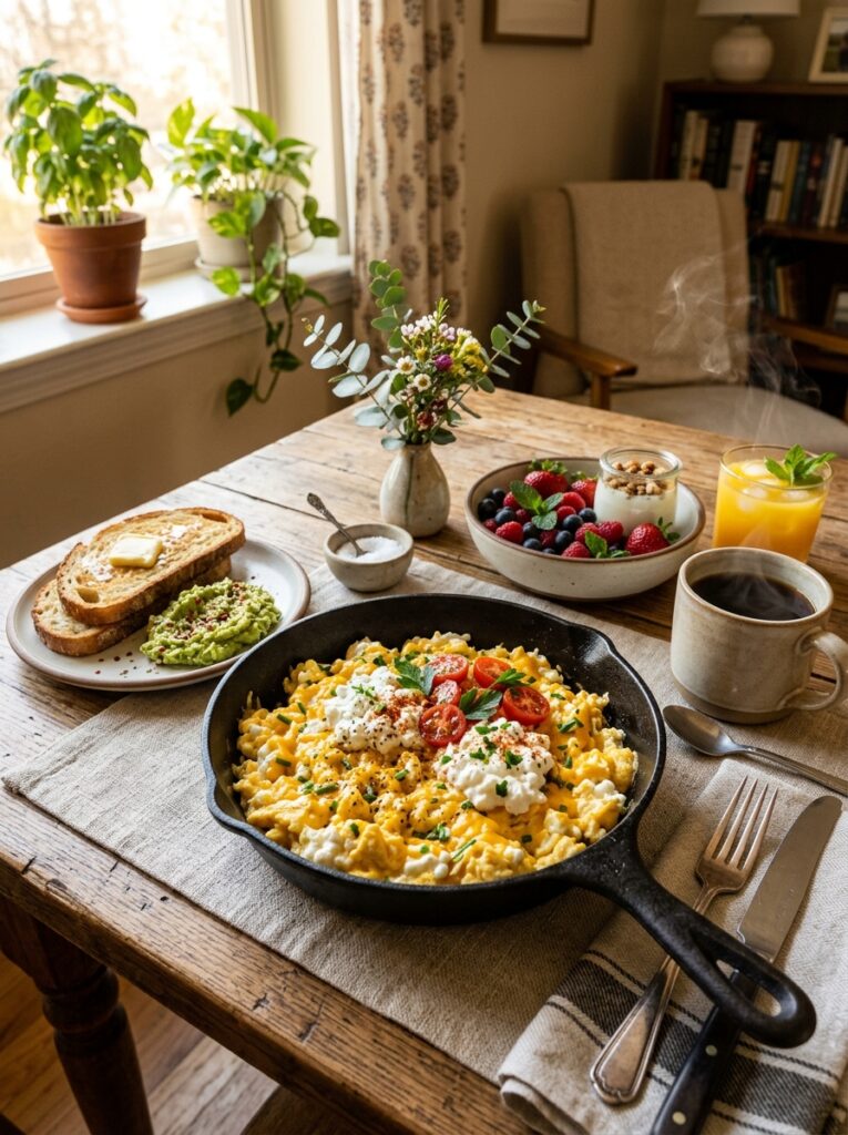 Skillet eggs with cottage cheese 202605081125 1
