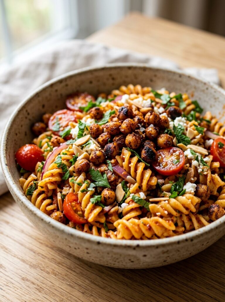 Spicy chickpea pasta salad recipe 202606061904