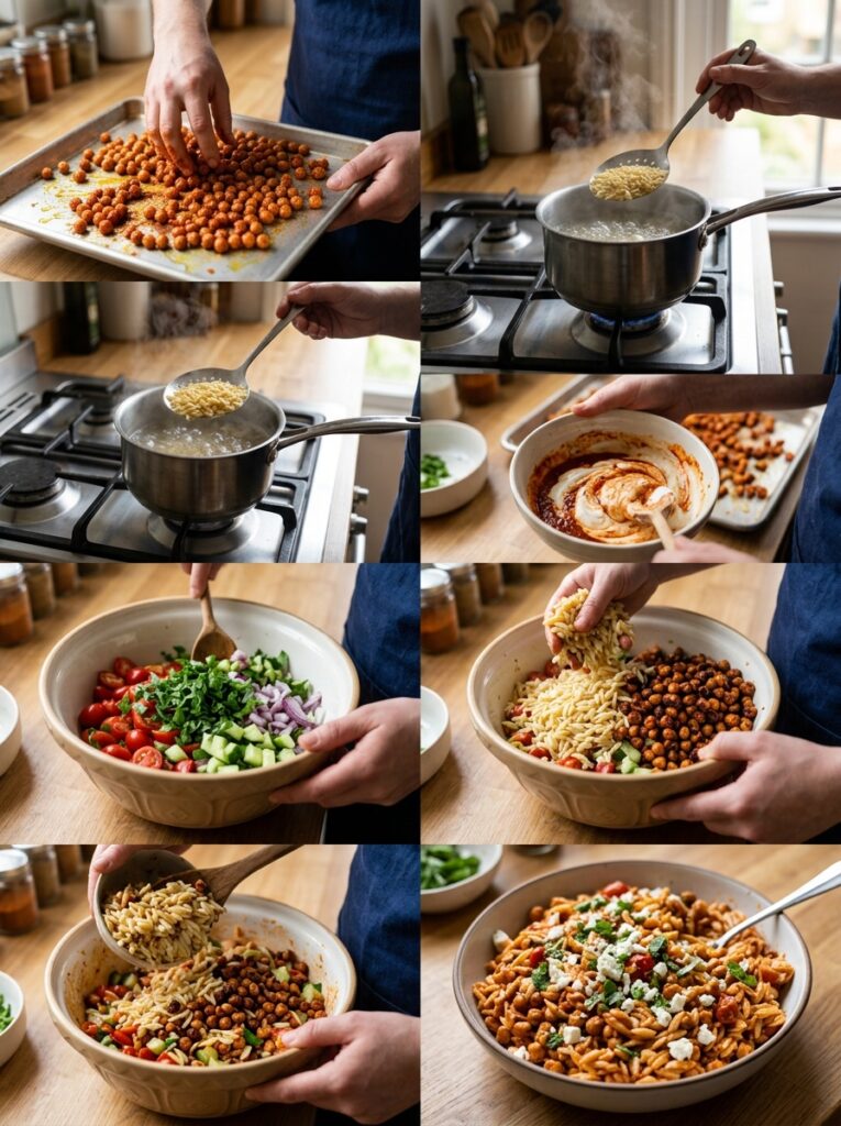 Spicy harissa chickpea pasta salad 202606061905
