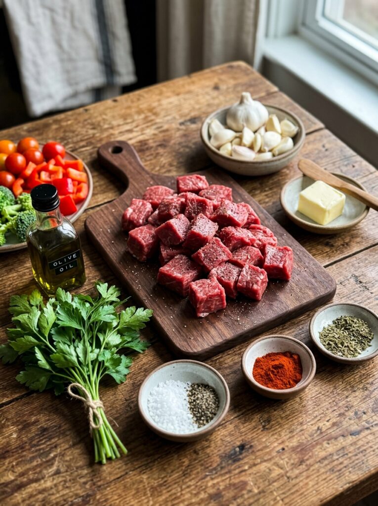 High Protein Garlic Steak Bites Dinner: The Ultimate Homemade Recipe 13 Steak bites dinner ingredients a… 202605121504