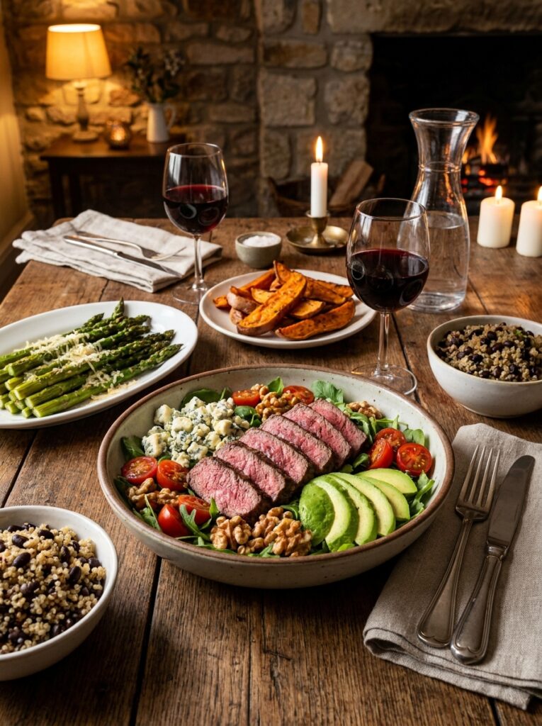 High Protein Steak Blue Cheese Salad 15 Steak blue cheese salad setup 202605131649