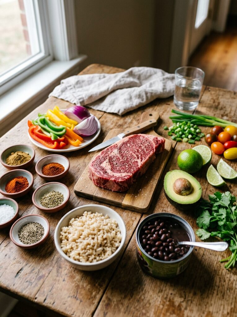 Steak fajita bowl ingredients ar… 202605091808