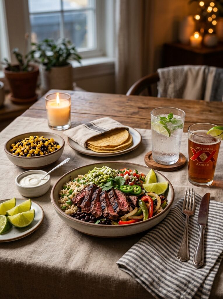 Steak fajita bowl setup 202605091809