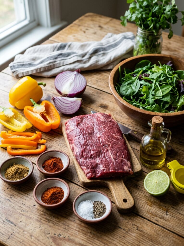 high protein steak fajita salad 13 Steak fajita salad ingredients a… 202605121525