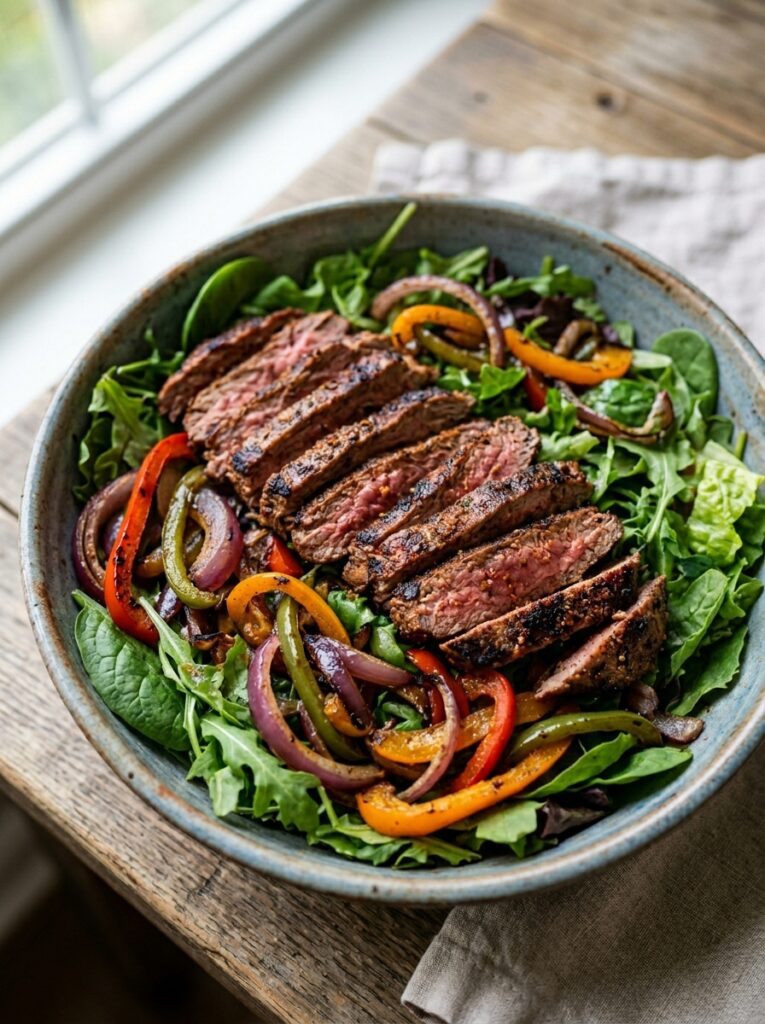 high protein steak fajita salad 12 Steak fajita salad recipe 202605121525