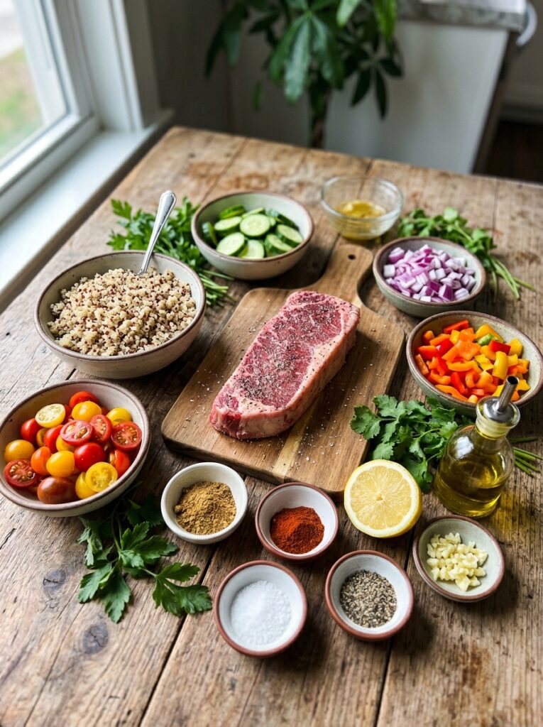 Steak quinoa salad ingredients a… 202605171540