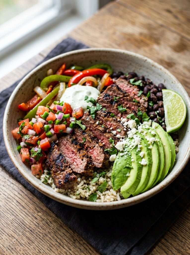High Protein Steak Taco Lunch Bowl 12 Steak taco lunch bowl 202605291421