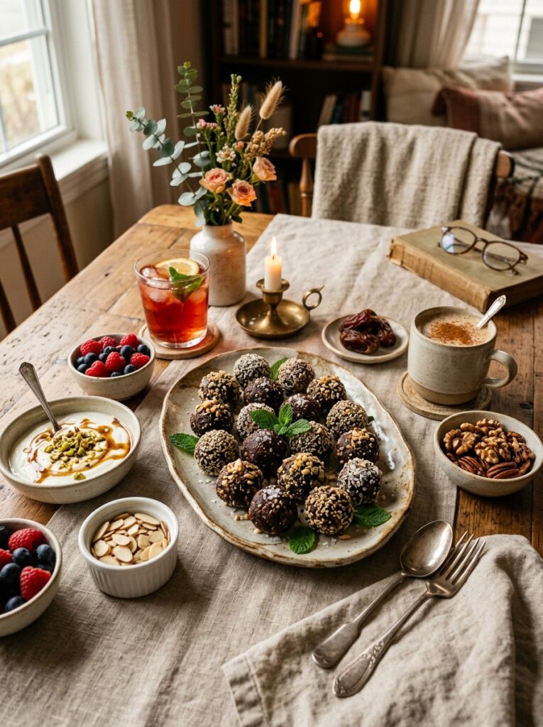High Protein Tahini Date Bites 15 Tahini date bites setup 202605121459