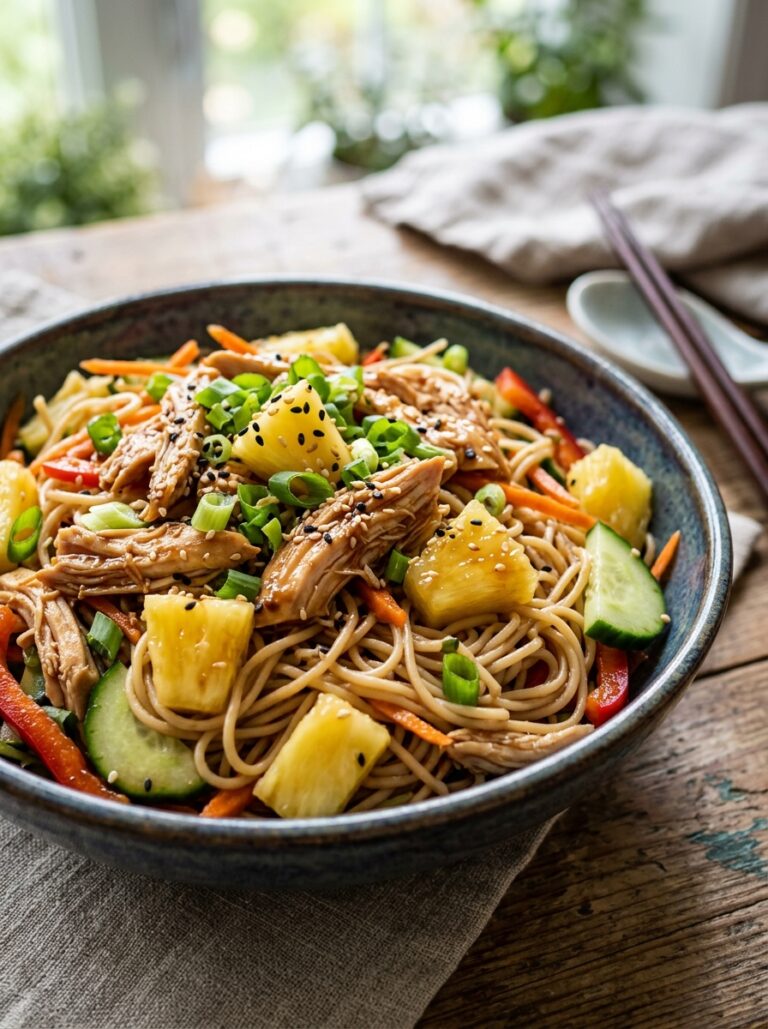 Teriyaki Chicken Pineapple Cold Noodle Salad 17 Teriyaki chicken pineapple cold … 202606041616