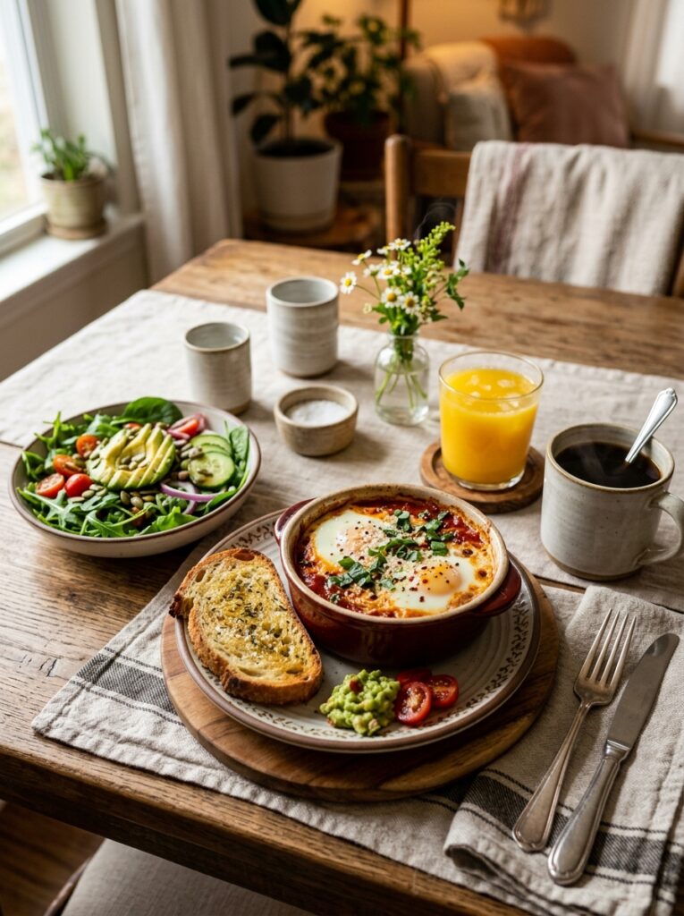 High Protein Tomato Basil Baked Eggs: A Nutritious and Flavorful Recipe 15 Tomato basil baked eggs setup 202605081836