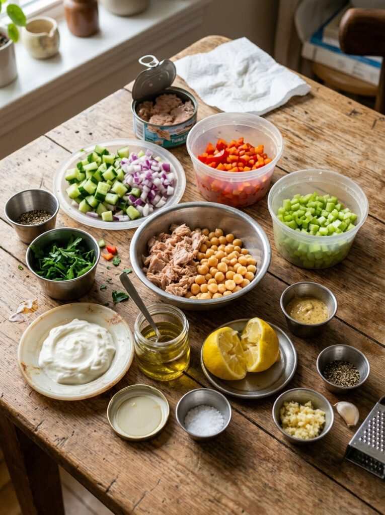 High Protein Tuna Chickpea Salad: The Ultimate Healthy Lunch Recipe 13 Tuna chickpea salad ingredients … 202606021557
