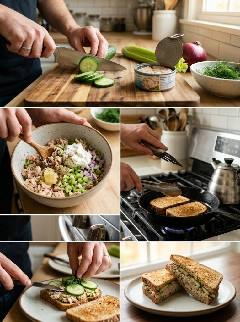 high protein tuna cucumber sandwich: A Fresh, Crunchy, and Nutritious Delight 14 Tuna cucumber sandwich cooking p… 202605081925