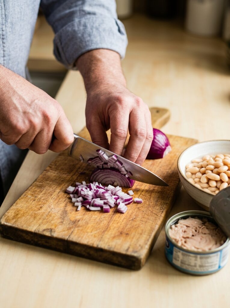 high protein tuna white bean salad 14 Tuna white bean salad process 202605181738