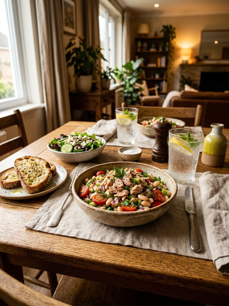 high protein tuna white bean salad 15 Tuna white bean salad setup 202605181737