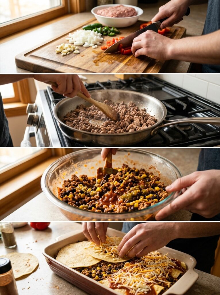 High Protein Turkey Enchilada Casserole: The Ultimate Healthy Dinner 3 Turkey enchilada casserole cooki… 202605051710