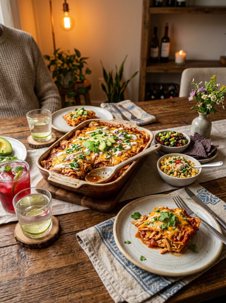 High Protein Turkey Enchilada Casserole: The Ultimate Healthy Dinner 4 Turkey enchilada casserole setup 202605051710