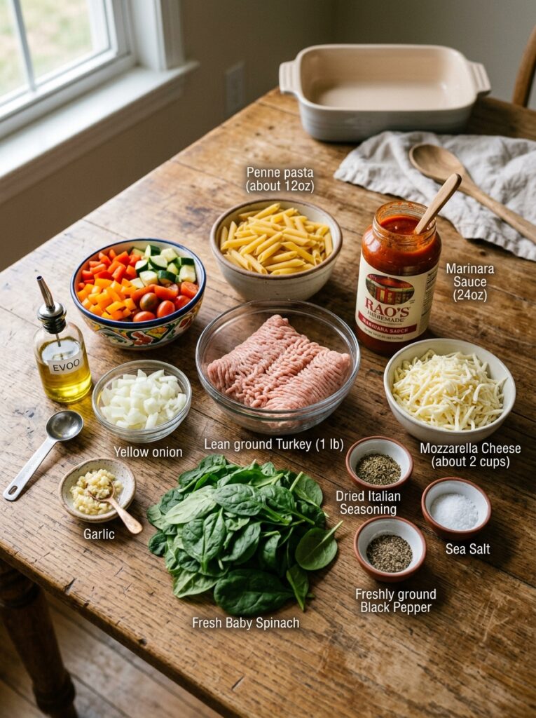 High Protein Turkey Penne Casserole Recipe 13 Turkey penne casserole ingredien… 202605110022
