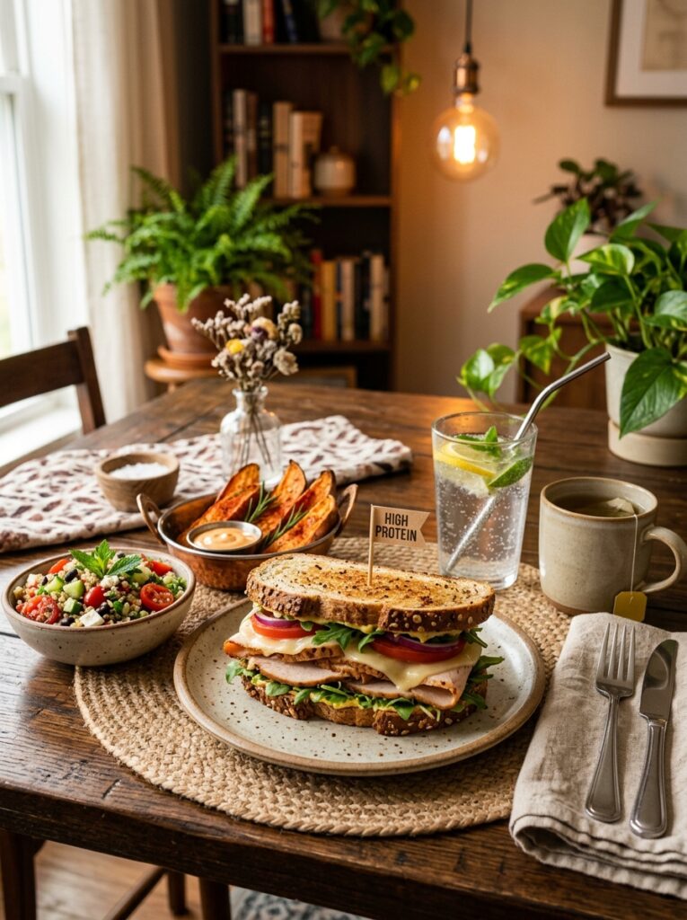 High Protein Turkey Provolone Sandwich 15 Turkey provolone sandwich setup 202605081948
