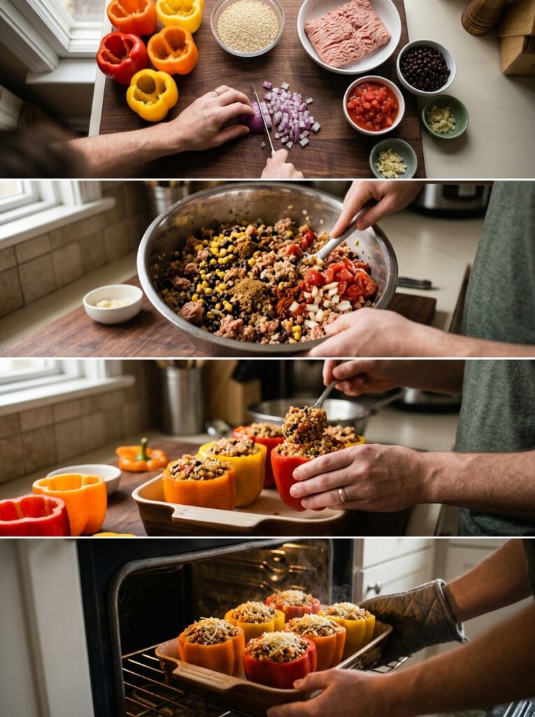 high protein turkey quinoa stuffed peppers 14 Turkey quinoa stuffed peppers co… 202605081922