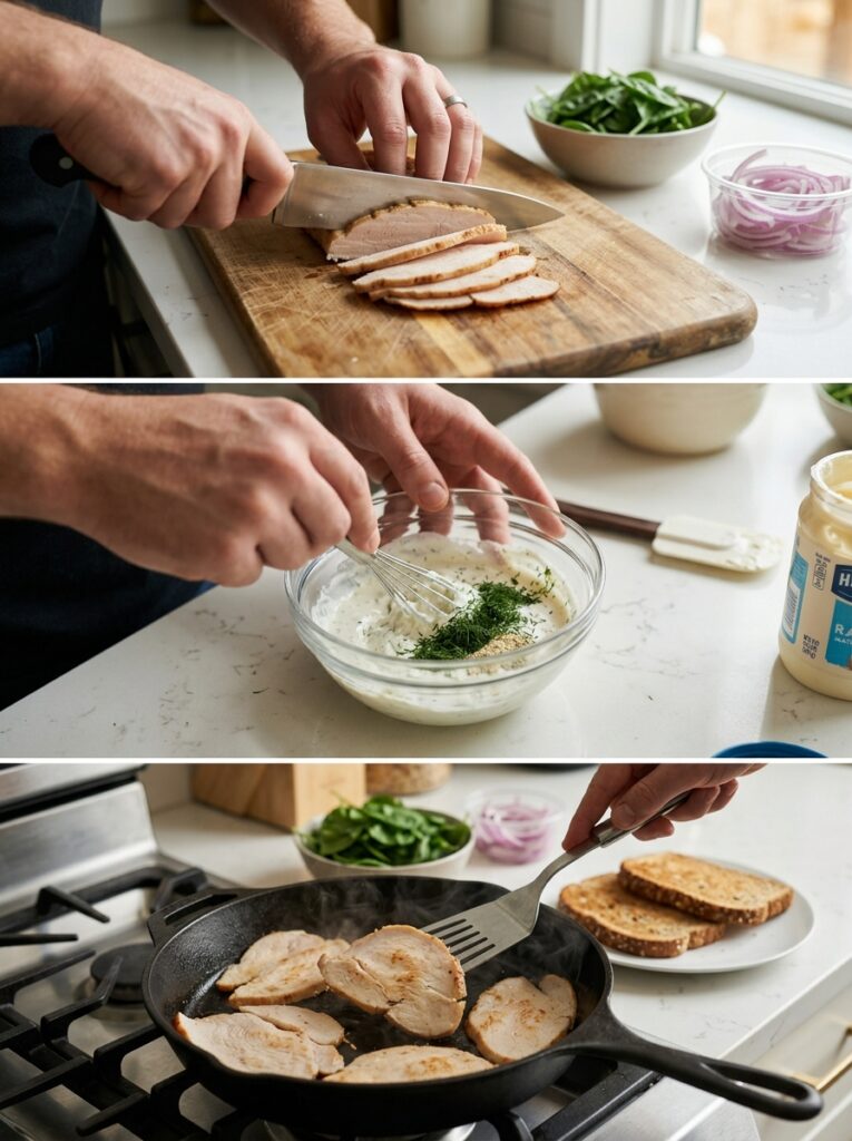 high protein turkey ranch sandwich 14 Turkey ranch sandwich cooking pr… 202605042144