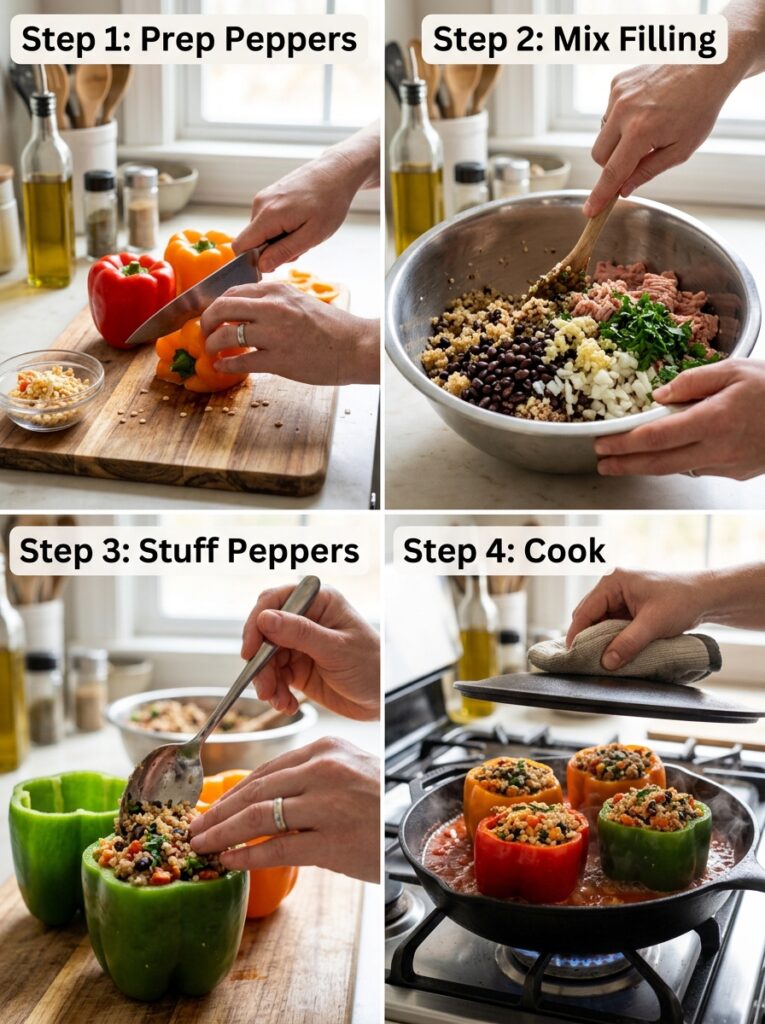 High Protein Turkey Stuffed Peppers 14 Turkey stuffed peppers cooking p… 202605042130