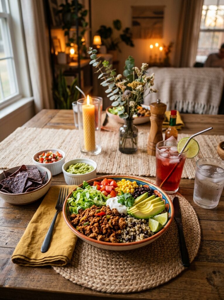 High Protein Turkey Taco Bowl 15 Turkey taco bowl setup 202605021231