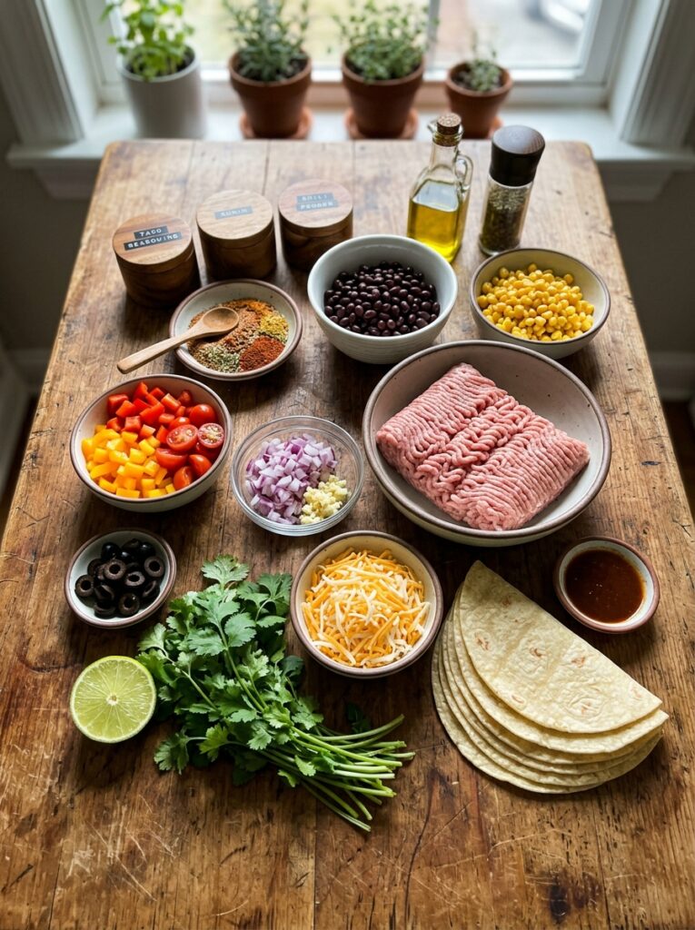 High Protein Turkey Taco Casserole: A Hearty Homemade Recipe 13 Turkey taco casserole ingredient… 202605021245