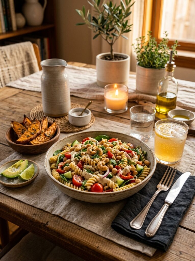 Creamy cashew dressing vegan pasta salad 15 Vegan pasta salad side dishes 202606051601