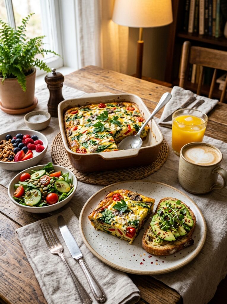 Veggie egg bake with side 202605291407
