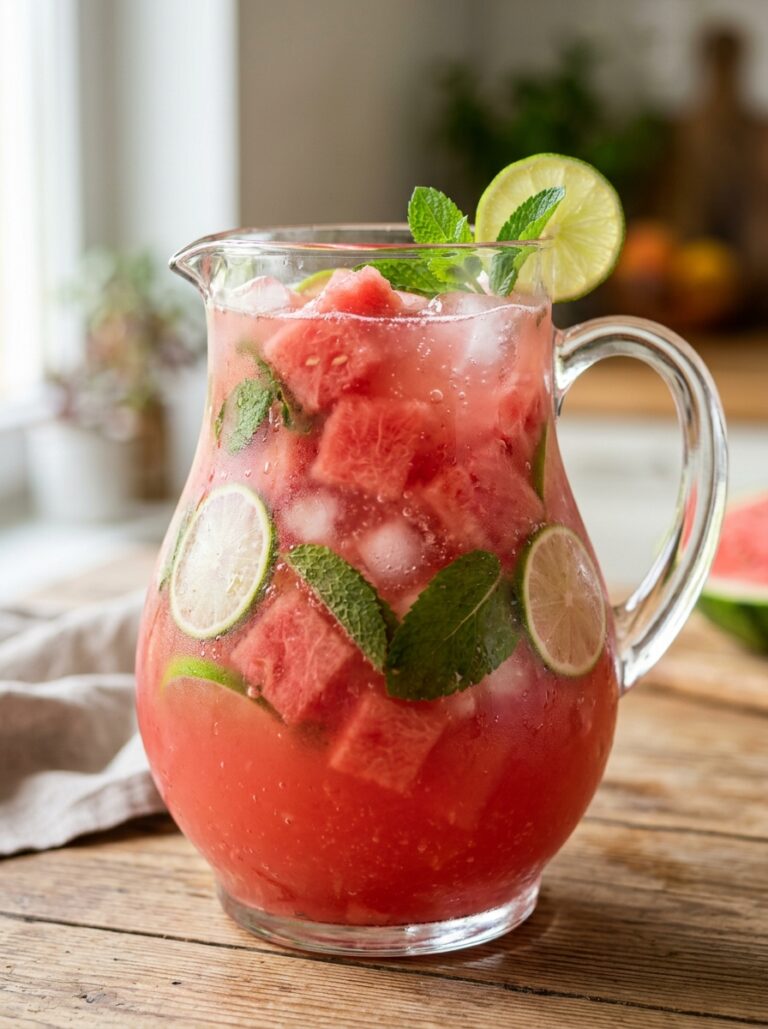 Watermelon Agua Fresca Easy Blender: A Refreshing Homemade Drink 17 Watermelon agua fresca in pitcher 202606101922