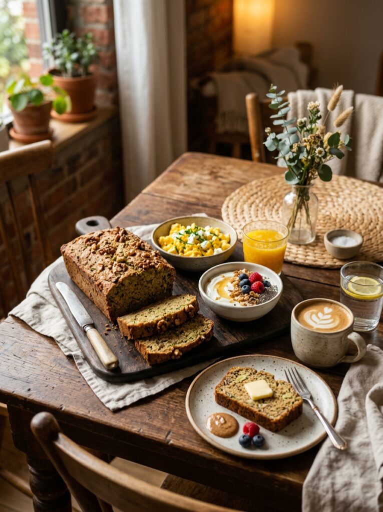 Zucchini bread loaf setup 202605221524