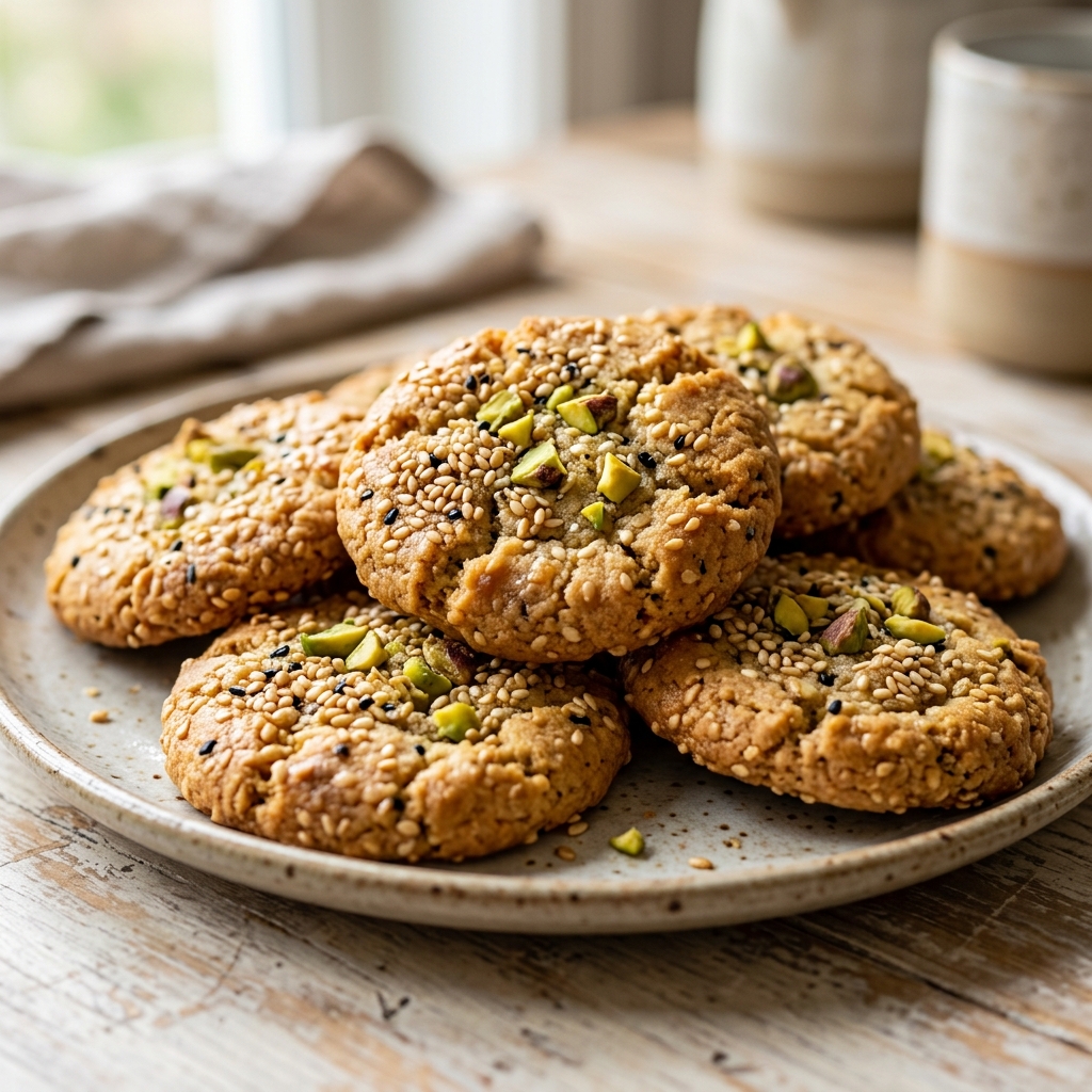 Sesame and Pistachio Butter Cookies Recipe: Homemade Nutty Delights 2026 12 Sesame and Pistachio Butter Cookies recipe