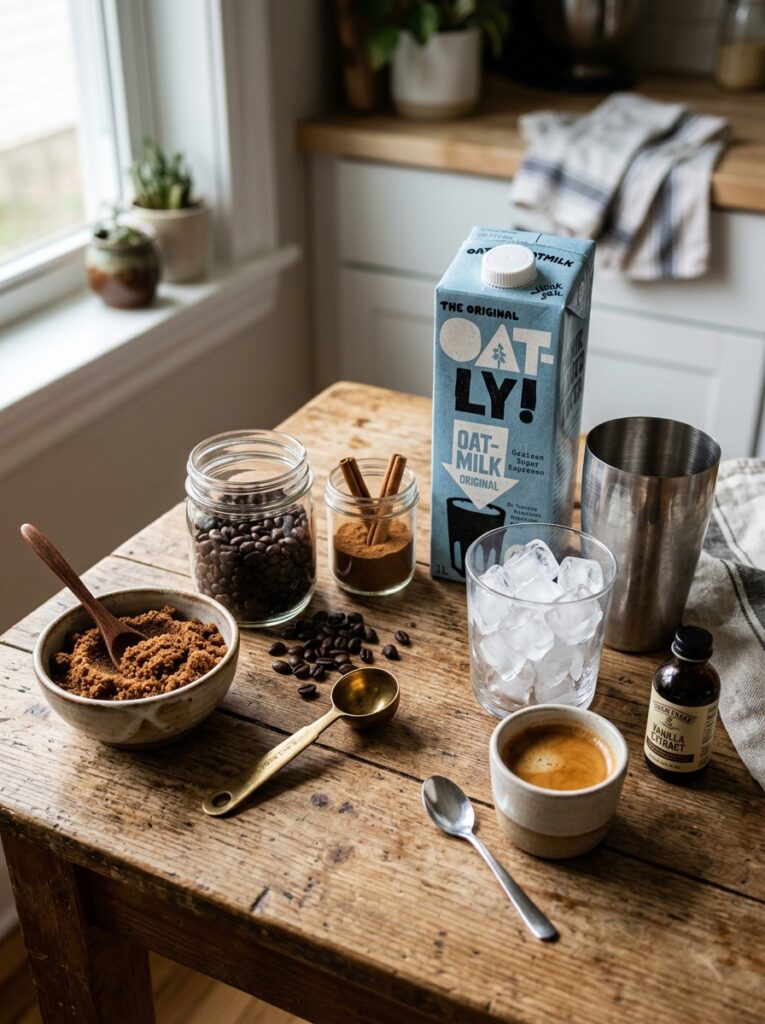 Homemade Iced Brown Sugar Oatmilk Shaken Espresso 13 Ingredients for Iced Espresso 202606111338